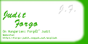 judit forgo business card